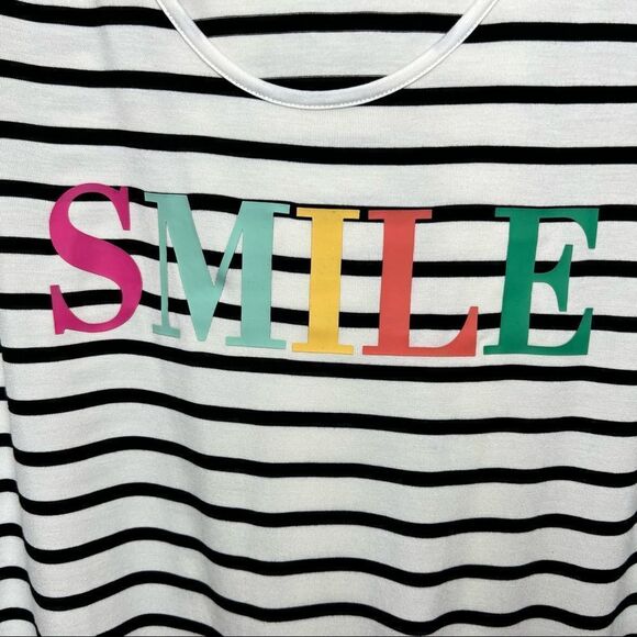 Reitman’s 𝅺Extended Sleeve Striped Tee with Front Tie Size 3x - Picture 5 of 9